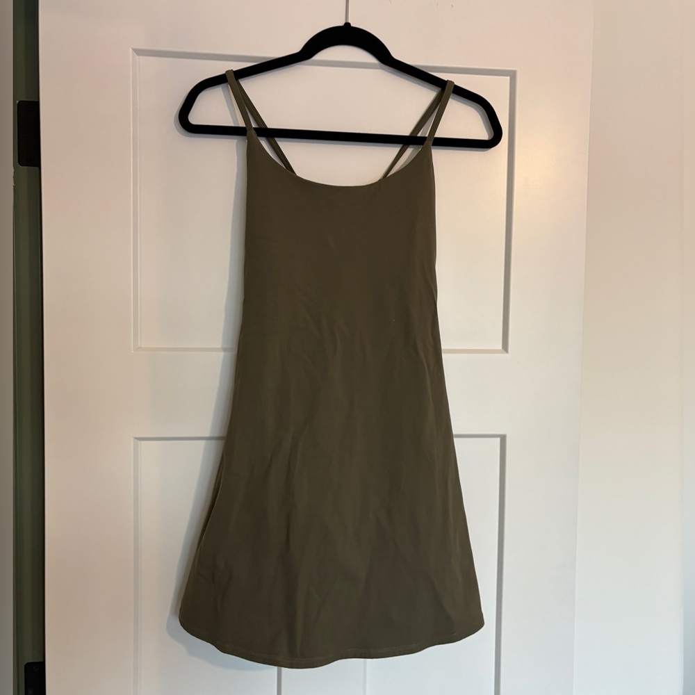 Halara Olive Green Athletic Skort Dress